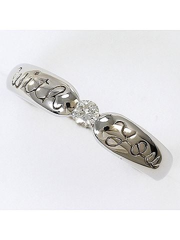 Unbranded PT900 Platinum Ring with 0.06ct Diamond, Total Weight 2.8g, Jewelry (view 1)