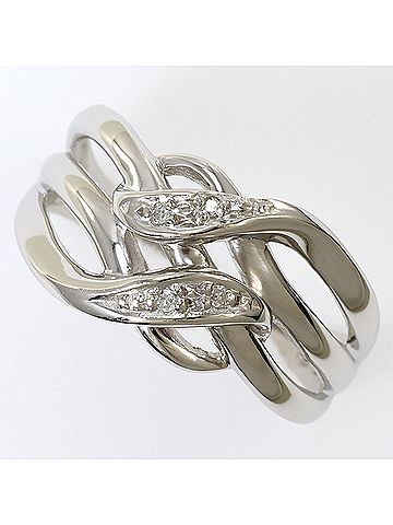 Unbranded PT900 Platinum Ring, 1 Diamond (0.02ct), Total Weight 3.7g, Jewelry (view 1)