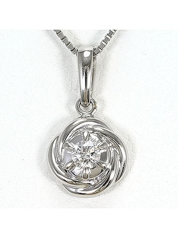 Unbranded PT900 Platinum / PT850 Necklace with 0.12ct Diamond, Total Weight 3.5g, 40cm Length, Jewelry (view 1)