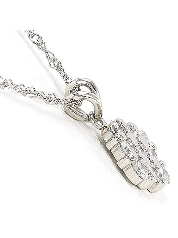 Unbranded PT900 Platinum / PT850 Necklace with 0.52ct Diamond, Total Weight 2.7g, 39cm, Jewelry (view 2)