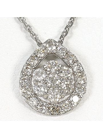 Unbranded PT900 Platinum / PT850 Necklace with 0.30ct Diamond, Total Weight 2.5g, 45cm Length, Jewelry (view 1)