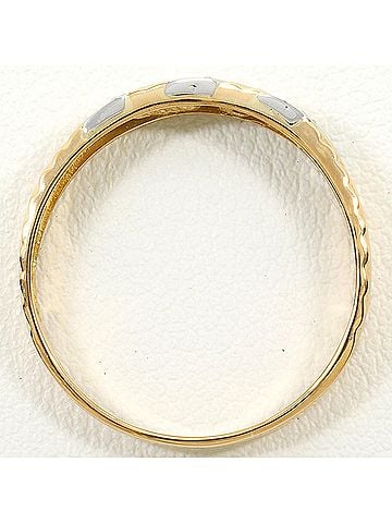 Unbranded PT900 Platinum 18K Yellow Gold Ring with 1 Diamond (carat mark not specified), Total Weight 2.1g, Jewelry (view 2)