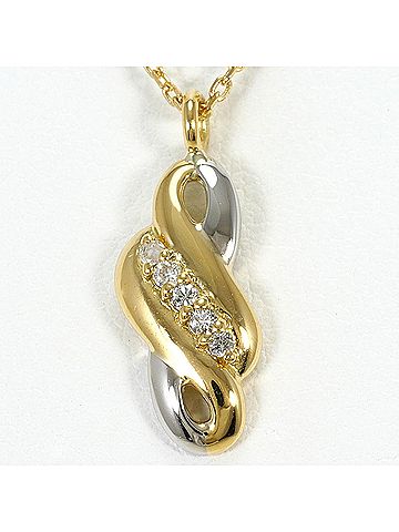 Unbranded PT850 Platinum 18K Yellow Gold Necklace with 0.05ct Diamond, Total Weight 3.0g, 39cm Length, Jewelry (view 1)