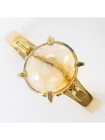 Unbranded 18K (18-karat) Yellow Gold Ring with Opal, Total Weight 2.6g, Jewelry (view 1)