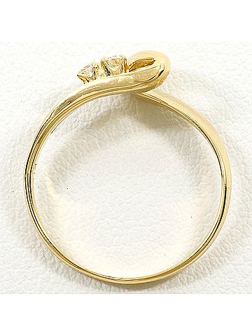Unbranded 18K (18-karat) Yellow Gold Ring with 0.13ct Diamond, Total Weight 2.2g, Jewelry (view 2)