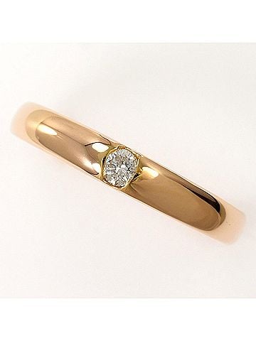 Unbranded 18K (18-karat) Pink Gold Ring with 0.07ct Diamond, Total Weight 2.5g, Jewelry (view 1)