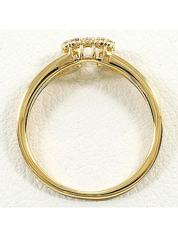 Unbranded 18K (18-karat) Yellow Gold Ring with 0.07ct Diamond, Total Weight 1.6g, Jewelry (view 2)