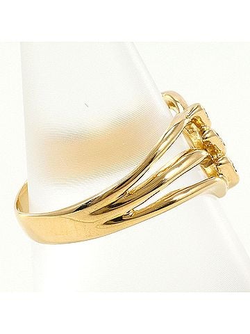 Unbranded 18K (18-karat) Yellow Gold Ring with 0.02ct Diamond, Total Weight 2.8g, Jewelry (view 2)