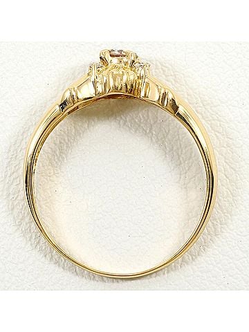 Unbranded 18K (18-karat) Yellow Gold Ring with 0.22ct Diamond, Total Weight 2.1g, Jewelry (view 2)