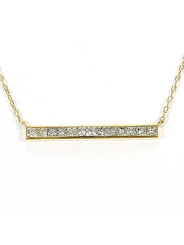 Unbranded 18K (18-karat) Yellow Gold Necklace with 0.50ct Diamond, Total Weight 1.7g, 47cm Length, Jewelry (view 1)