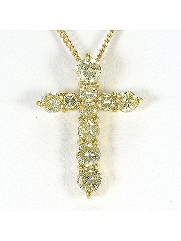 Unbranded 18K (18-karat) Yellow Gold Necklace with 0.50ct Diamond, Total Weight 2.2g, 45cm Length, Jewelry (view 1)