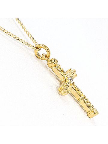 Unbranded 18K (18-karat) Yellow Gold Necklace with Diamond (carat weight not stamped), Total Weight 1.7g, 45cm, Jewelry (view 2)