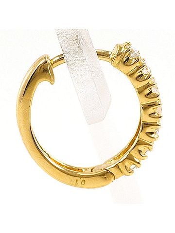 Unbranded 18K (18-karat) Yellow Gold Earring (Single Earring) with 0.15ct Diamond, Total Weight 1.3g, Jewelry (view 2)