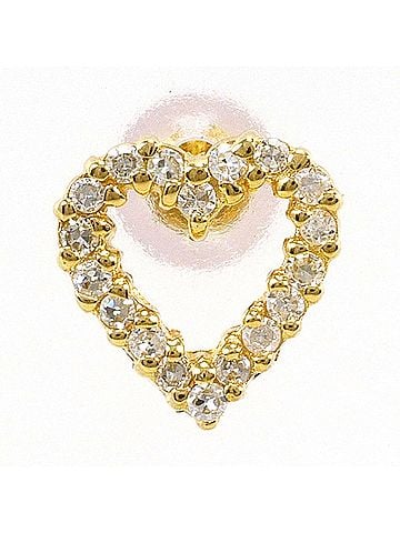 Unbranded 18K (18-karat) Yellow Gold Earring (Single Earring) with 0.10ct Diamond, Total Weight 0.4g, Jewelry (view 1)