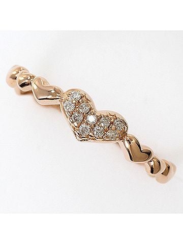 Unbranded K10 10K Pink Gold Ring with 1 Diamond (carat weight not stamped), Total Weight 1.0g, Jewelry (view 1)