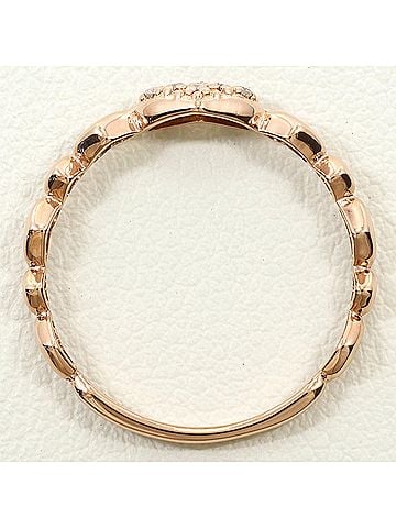 Unbranded K10 10K Pink Gold Ring with 1 Diamond (carat weight not stamped), Total Weight 1.0g, Jewelry (view 2)