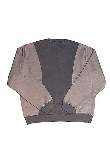 madhappy Fall Paneled Two-Tone Fleece Crewneck Sweater Sweatshirt (view 2)