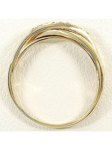Unbranded K10 10K YG Yellow Gold Ring with 1 Diamond (carat weight not stamped), Total Weight 2.0g, Jewelry (view 2)