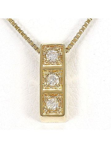 Unbranded K10 10K YG Yellow Gold Necklace with Diamond (carat weight not stamped), Total Weight 1.2g, 39cm, Jewelry (view 1)