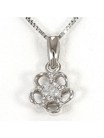 Unbranded K14 14K WG White Gold Necklace with Diamond (carat weight not stamped), Total Weight 1.5g, 39cm, Jewelry (view 1)