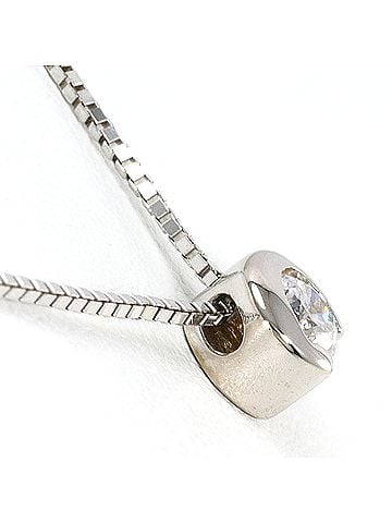 Unbranded K14 14K WG White Gold Necklace with 0.18ct Diamond, Total Weight 1.9g, 40cm, Jewelry (view 2)
