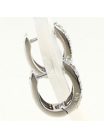 Unbranded K14 14K WG White Gold Earrings with 0.25ct Diamonds, Total Weight 2.3g, Jewelry (view 2)