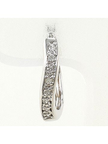 Unbranded 18K (18-karat white gold) single earring with 0.05ct diamond, total weight 1.5g. Jewelry. (view 1)