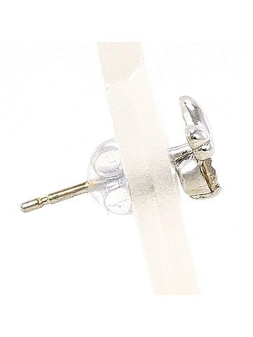Unbranded 18K (18-karat white gold) single earring with 0.10ct diamond, total weight 0.3g. Jewelry. (view 2)