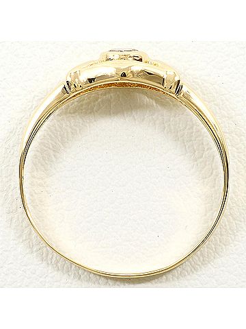 Unbranded 18K (18-karat) Yellow Gold Ring with 0.13ct Diamond, Total Weight 1.4g, Jewelry (view 2)