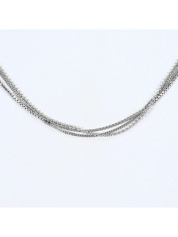Unbranded 18K (18-karat white gold) necklace, total weight 9.2g, 45cm length, jewelry. (view 1)