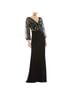 Mac Duggal 100% Polyester Floral Black Cocktail Dress Size 6 - photo 1
