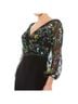 Mac Duggal 100% Polyester Floral Black Cocktail Dress Size 6 - photo 4