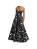 MARCHESA notte 100% Polyester Floral Black Cocktail Dress Size 14 - photo 1