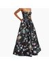 MARCHESA notte 100% Polyester Floral Black Cocktail Dress Size 14 - photo 4