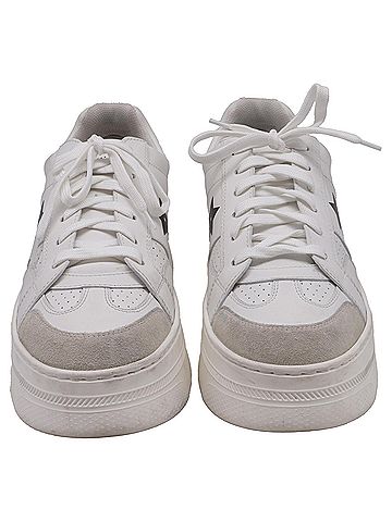 Christian Dior Dior Star Platform Sneakers in White Leather (view 2)