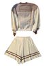 Amazon Essentials Stripes White Brown Active Dress Size L - photo 2
