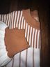 Amazon Essentials Stripes White Brown Active Dress Size L - photo 5