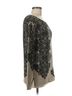 ETRO Graphic Solid Black Tan Pullover Sweater Size 10 - photo 6