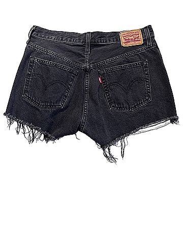 Levi's 501s Black Wash Denim Shorts (view 2)