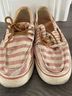 Sperry Top Sider 100% Canvas Stripes Red White Flats Size 7 - photo 3