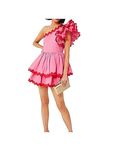 CeliaB One-Shoulder Ruffle Dress Casual Dress (view 1)