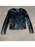 J Brand 100% Lambskin 100% Acetate Camo Black Jacket Size S - photo 14