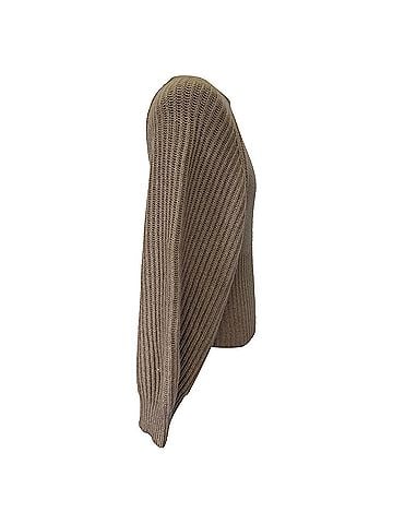 Stella McCartney Stella Mccartney Knitted Balloon-Sleeve Sweater in Brown Cashmere (view 2)