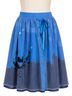 Her Universe 100% Polyester 100% Polyester 100% Polyester Print Blue Black Casual Skirt Size S - photo 1