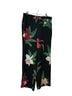 Chico's 100% Polyester Floral Multi Color Black Casual Pants Size 8 - photo 1