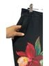 Chico's 100% Polyester Floral Multi Color Black Casual Pants Size 8 - photo 2