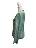 Adrianna Papell 100% Silk 100% Acetate Print Green Blue Black White Jacket Size 14 - photo 3
