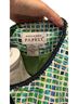 Adrianna Papell 100% Silk 100% Acetate Print Green Blue Black White Jacket Size 14 - photo 5