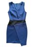 C. Luce Blue Black Cocktail Dress Size S - photo 1
