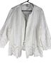 Chico's 100% Linen 100% Polyester White Jacket Size 3 - photo 1